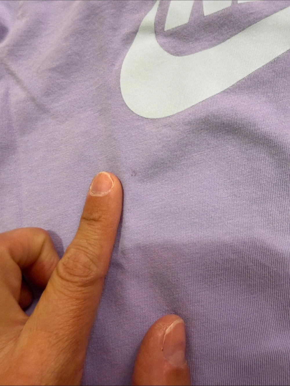 Nike Kids Lavender Short Sleeve Tee with White Logo